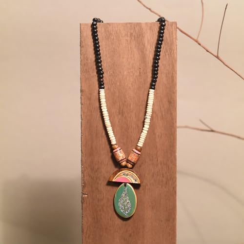 Image of AAKRITI ART CREATIONS Boho Tribal Handcrafted Ethnic Necklace Collection | Mandala, Dreamcatcher, Sunburst & Moonstone Designs | Artisan Collar, Lariat & Pendant Statement Jewelry for Women