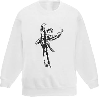 Azeeda 'Karate Kick Boy' Kid's Sweatshirt/Jumper (7-8 Years) (KW00076569)