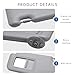 INTGET Gray Driver Side Sun Visor for Toyota Corolla Accessories 2019 2020 2021 2022 2023 2024 ABS Left Side Car Sun Visor Replacement with Mirror