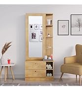 Bniture Wooden Dressing Table for Bedroom with 2 Drawer, Mirror and Huge Storage Space | Long Dre...
