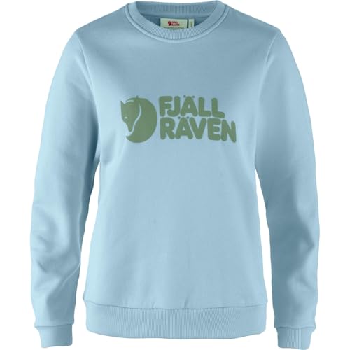 Image of Fjallraven Logo Sweater Women's Sweatshirt - Soft Fleece, Classic Crewneck, Organic Cotton Blend - Hiking, Travel