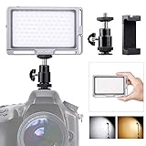 【Con diseño compacto】Es una luz led video de tamaño-bolsillo solo 11.5*7.1*1cm y peso solo 147g, su diseño compacto menos de un tamaño de palma, lo que le permite guardarlo en su bolsillo o bolso fácilmente y llevarlo a cualquier lugar con usted.