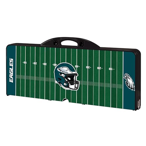 Image of PICNIC TIME NFL Picnic Table Portable Folding Table with Seats and Umbrella