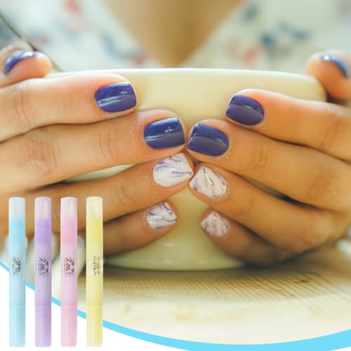 EIHI 4 Stück nagellackentferner stift mit Baumwollköpfen, nagellack korrekturstift Nail Art Maniküre Korrekturstifte, Nagellack Korrekturstift mit 12 Austauschbaren Ersatzspitzen