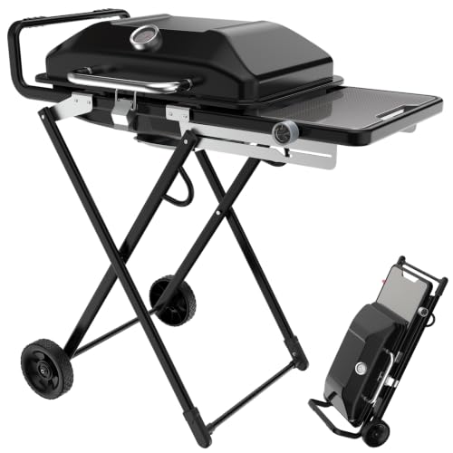 Image of BESTFIRE Propane Gas Grill, 13000 BTU Foldable 2-in-1 Griddle & Grill Grate