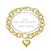 GLUBU ‌Love Heart Bracelet，pulseras para mujer，Gold Plated Cuban Bracelet for Women - gift for girlfriend， Sophisticated and fashionable Christmas Jewelry Gift for Wife