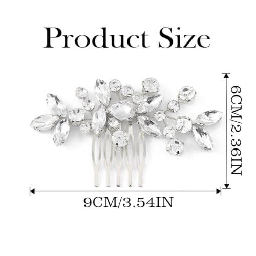 jakawin bride wedding hair comb crystal hair piece rhinestone bridal hair accessories for women hc042 silver