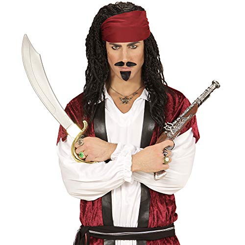 W WIDMANN MILANO Party Fashion 46748 - Halskette mit Piratentotenkopf und gekreuzten Schwertern mit Piratenflagge, Schmuck, Halsband, Pirat, Karneval, Mottoparty – Bild 6