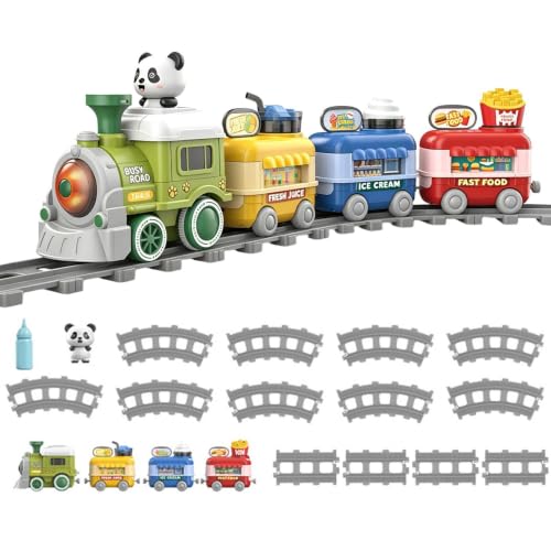 Train Track Set, Interactive Railway Building Game With Educational Learn | Interactive Railway Play Encourages Building Skills 