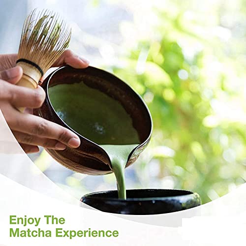 Fouet à Matcha en bambou 100 broches service à thé traditionnel avec cuillère doseuse