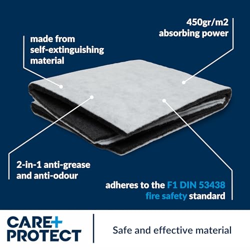 Care+Protect 2 in 1 Anti-Grease and Anti-Odour Filter for Hoods - Universal - Cut-to-Fit - High Absorption Power