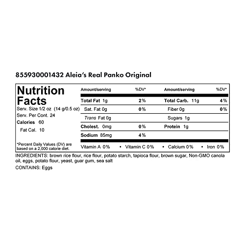 Aleias Best. Taste. Ever. Aleia'S Best. Taste. Ever. Panko Original - 12 Oz / 2 Pack - Authentic Taste, Crunchy Breading For Gluten Free Recipes thumb #7