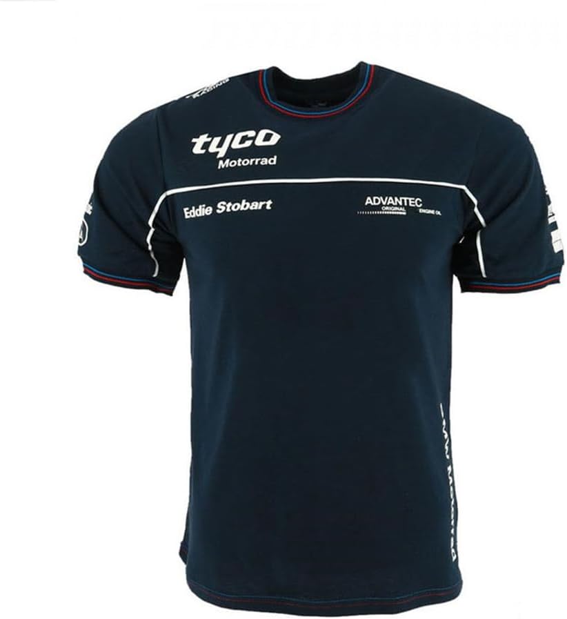 for BMW Cotton Tee Motorrad Motorsport Motorcycle Adventure TAS Racing Tyco T-Shirt Short Sleeved S-XXL