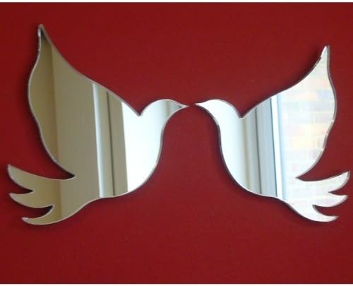 Super Cool Creations Pair of Dove Mirror - 35cm x 18cm (18cm Each)