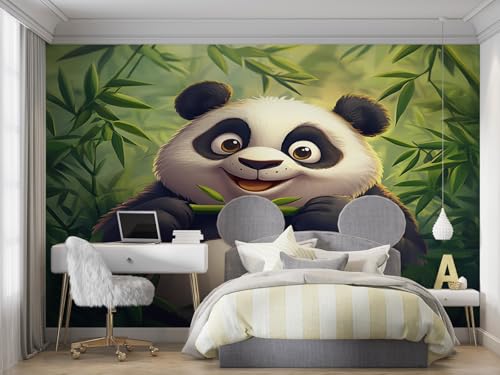 Impression HD de prestige pour ce decor mural panda geometrique