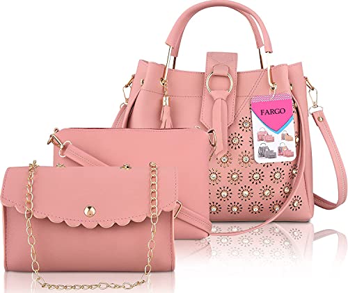 Fargo Handbag For Women And Girls Combo Set Of 3 (Diamond) (Pink) (B09PJMZ7XF) Amazon Price History, Amazon Price Tracker