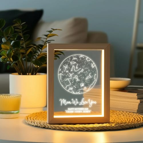 Luce notturna a LED personalizzata – Mappa stellare personalizzata per