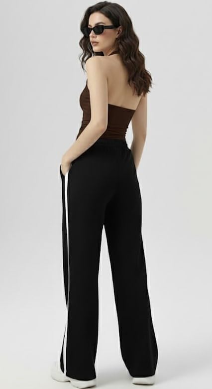 Image of FASHA Women Jogger & Crop Top Set | Stylish 2-Piece Co-Ord Lounge Wear for Women | High Waist Joggers with Trendy Crop Top | Casual Wear | Gym Wear | Travel Outfit|Tracksuit Co-Ord for Girls