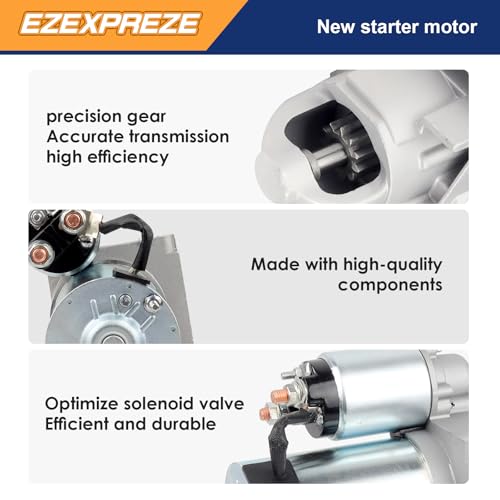 Image of Ezexpreze 6449 New Starter Compatible with GMC Chevy Truck Van Medium Duty Compatible with OEM Delco PG260 1500 2500 3500 10465578, 19136219, 9000879