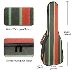 Housse pour ukulélé vintage à rayures de 10 mm d’épaisseur avec rembourrage en éponge de 53,3 cm avec sangles réglables… - Les Beatles, Paul McCartney, John Lennon, RIngo Starr, George Harrison Housse pour ukulélé vintage à rayures de 10 mm d'épaisseur avec rembourrage en éponge de 53,3 cm avec sangles réglables… – Image 4