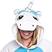 Silver Lilly Adult Pajamas - One Piece Cosplay Animal Costume (Blue Unicorn, M)