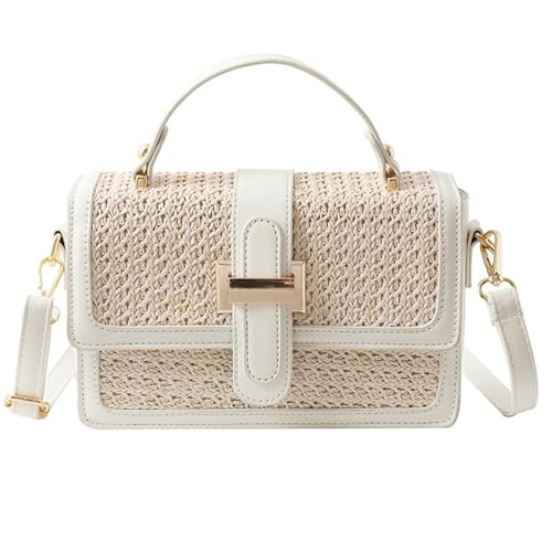 Straw Crossbody Bags for Women Summer Beach Straw Purse 2025 Trendy Woven Bag Vacation Shoulder Handbags