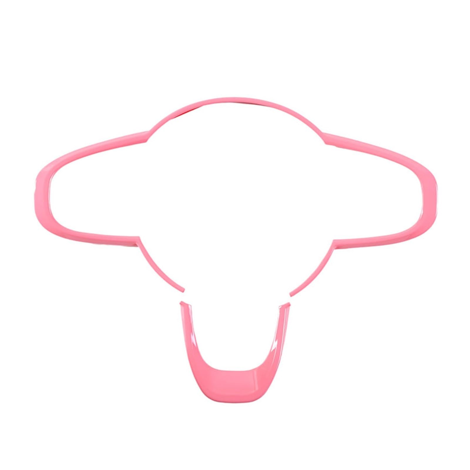 Car Trim Accessories for Fiat 500 2016-2024 ABS Red Car Steering Wheel Button Decorative Frame Sticker Interior Accessories(Pink)