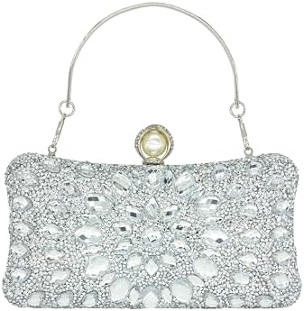 Rhinestone Clutch Purses for Women Evening Wedding Formal - Round...