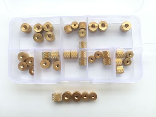 40pcs M2 M2.5 M3 M4 Brass Nuts Pineapple Type Hand Twist Nut Model Modification Assortment Set Kit