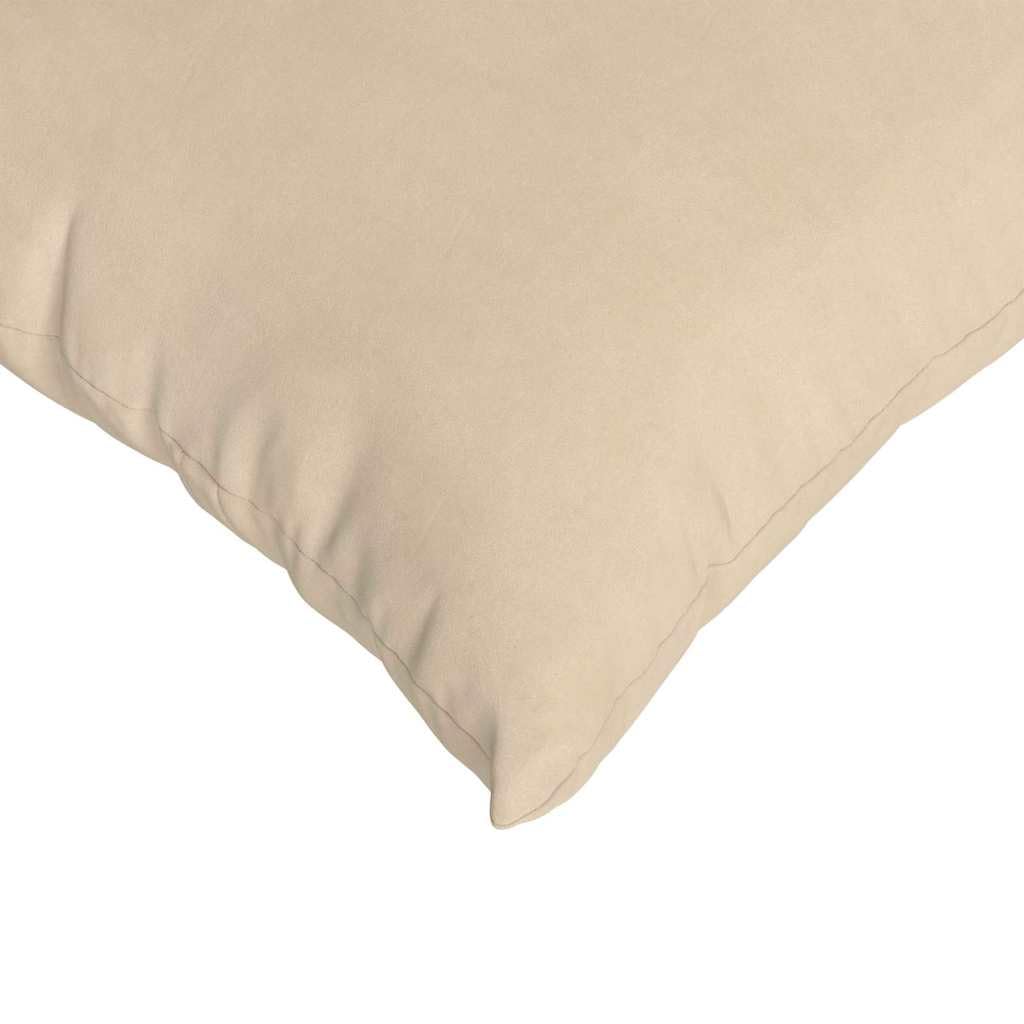 Set di 2 Cuscini da Divano Moderni Crema 60x40 cm in Tessuto | Morbidi cuscini sfoderabili con imbottitura in poliestere, ideali per decorare soggiorno e camera da letto.