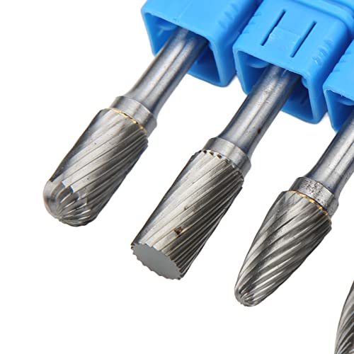 Set de 5 fresas de carburo de tungsteno, corte simple, 6x10 mm miniatura 6
