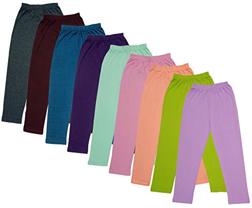 Image of indi weaves Girls Super Soft Cotton Solid Capri Pants Pack of 2