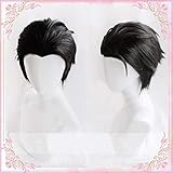 MOYEE Yuri on Ice Katsuki Yuuri Cosplay Wig Comic Convention Costume Synthetic Hair for Halloween Christmas Party Role Play+Wig Cap
