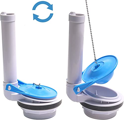 Hygie Rinse Toilet Flappers Replacement Compatible with Gerber 99-788, 2PCS High Performance Water Saving Blue Rubber Toilet Flapper Fits Most 3" Toilets Tank Valve, Easy to Install - Thumbnail 4