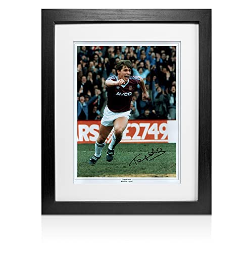 A1SportingMemorabilia.co.uk Framed Tony Cottee Signed Photo - West Ham Legend | Genuine Hand Signed With Certificate | Authentic Autographs | Great Gift