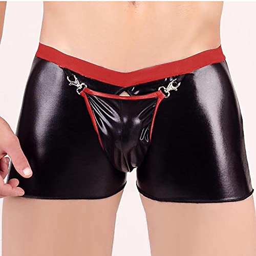 Men's Underwear Boxer Briefs Novelty Stretchy Briefs Underpants Ultra Soft Elastic Waistband Shorts Panties Knickers Red Large4