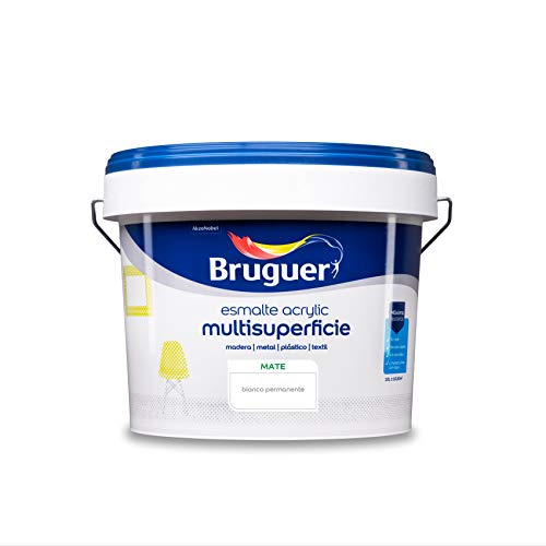 Bruguer Acryl, multioppervlak, waterlak, mat, wit, duurzaam 10 l