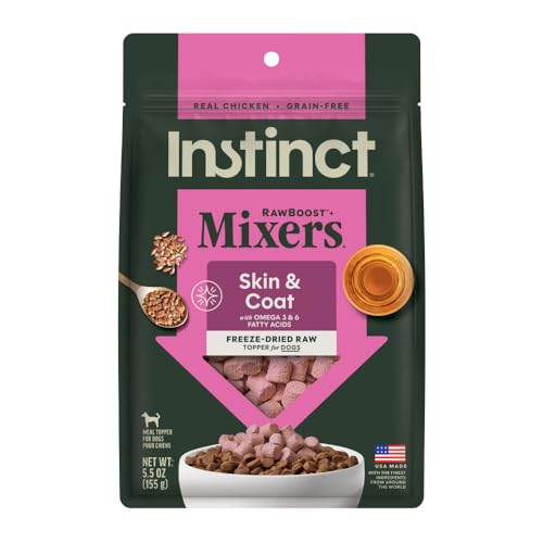 Raw Boost Mixers Skin & Coat Health Freeze-Dried Dog Food Topper, 5.5 oz. Bag