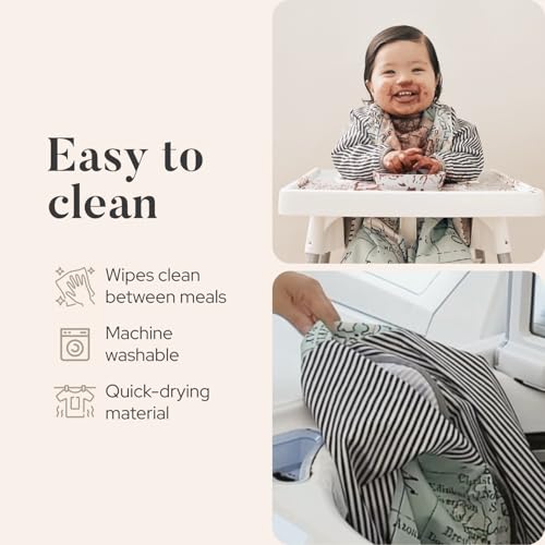 Bibbrella Premium Baby Led Weaning Bib - Full Coverage with Lap Protection - Water-Resistant Long Sleeve Smock3
