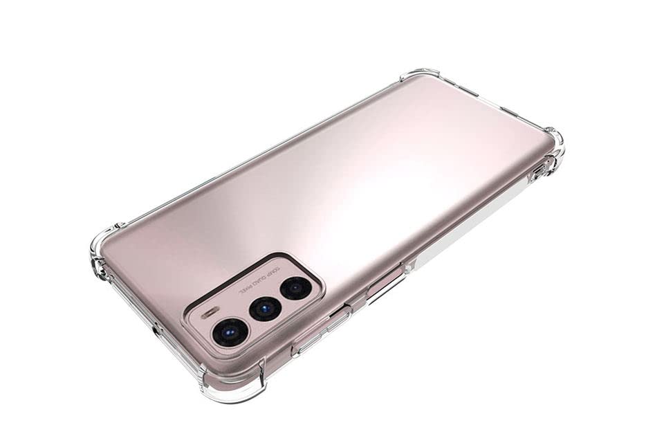 Image of Bumper || Transparent || Edge to Edge Protection Back case Cover for Moto G42 - Transparent