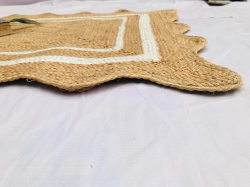 Tapis de zone en jute fait main INDACORIFY 122x152 cm, l'âme de l'artisanat vintage chez vous - 6