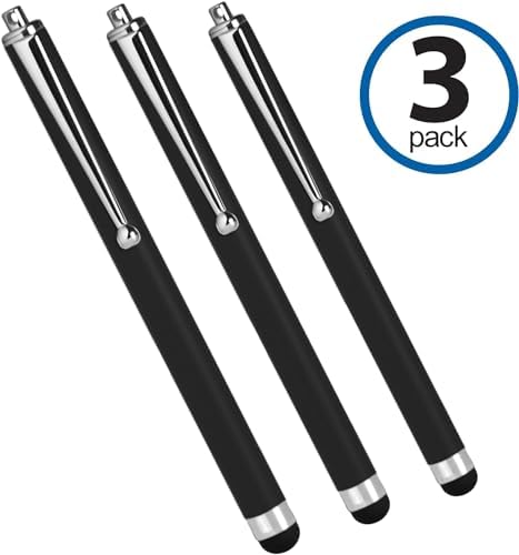 BoxWave Stylus Pen Compatible with Carlson Surveyor 2 - Capacitive Stylus (3-Pack), Stylus Pen Multi Pack - Jet Black image 4