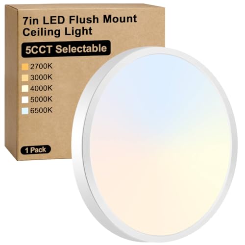 Brightever LED Flush Mount Ceiling Light, 7 Inch 12W...