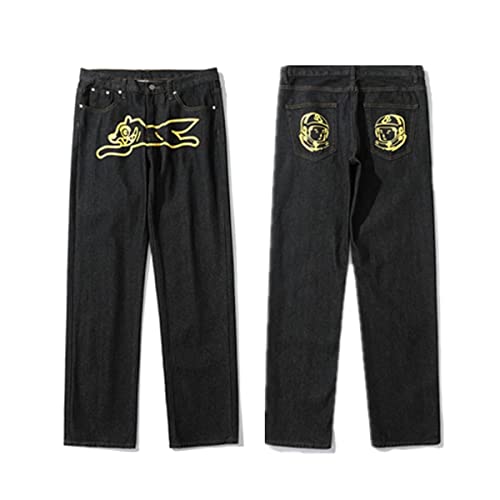 Gothic Men's Jeans Men's Printed Hip Hop Jeans Men's Casual Pants Harajuku Pants
