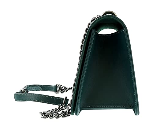 Pierre Cardin Teal Leather Small Structured Shoulder Bag3