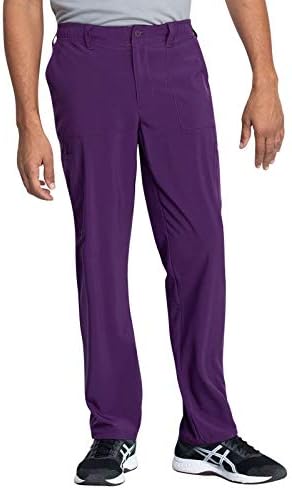 Dickies EDS Essentials Men Scrubs Pant Natural Rise Drawstring DK015, M, Eggplant