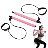 Fusion Pilates Bar – Elastischer Fitnesstrainer, Leichter Übungsstab, Körperformungsgerät, Tragbare Yoga-Ausrüstung Mit Einstellbarem Widerstand | Elastische Pilates-Stange Für Das Dehnungstraining Im