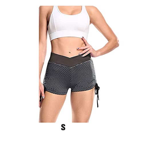 WUIOAUSXN Shorts de favo de mel cintura alta levantamento de quadril levantamento de quadril legging