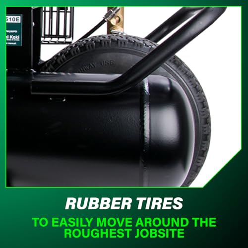 Metabo HPT Gas Powered Wheeled Air Compressor, 8 Gallon, 116 to 145 PSI, Professional Grade Honda GX Engine, Cast Iron Cylinder, Powerful Compression, Integrated Control Panel, EC2510E