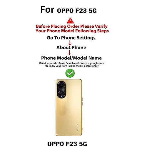 Image of Fastship New Leather Finish Flip Cover Compatible Model for Oppo CPH2527 / Oppo F23 5G | Inside Back TPU & Stand | Wallet Button Magnetic Closure for Oppo F23 5G - Brown